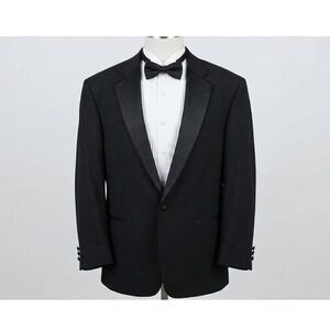 Three Piece Mens Tuxedo with Black Blazer and Trousers